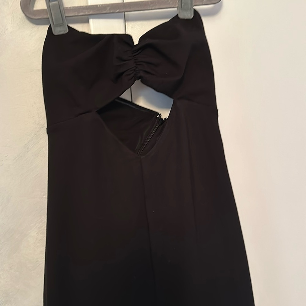 Michael Costello x revolve black strapless pants jumpsuit size s